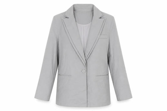 4th & Reckless Women's Grey Blazer, Size 6, Tailored Style