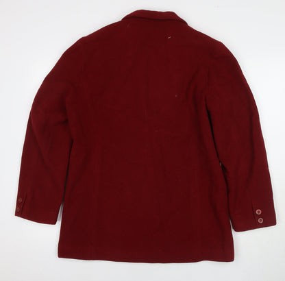 Back view of Dorothy Perkins Women's Red Wool Coat, size 12