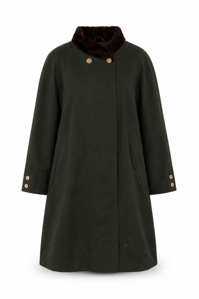 Club Line Women's Green Overcoat Size 12 Classic