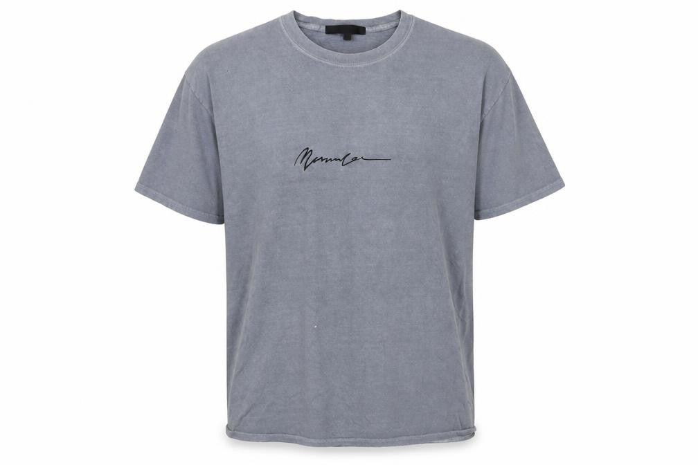 Mennace Grey Crew Neck Logo T-Shirt for Men Size L