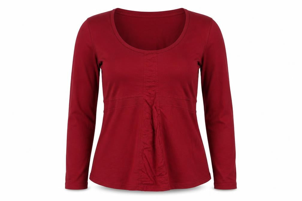 Sandwich Women's Red Long Sleeve Cotton T-Shirt Size S