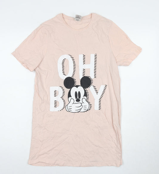 Disney Women's Pink Mickey Graphic Nightshirt Size 8-10