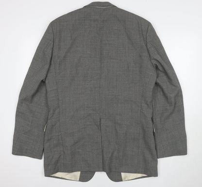 Hugo Boss Men's Grey Check Blazer Size L
