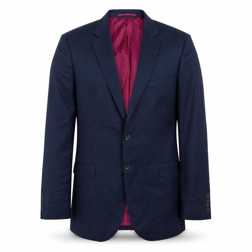 Savoy Taylors Guild Men's Blue Wool Blazer 44 Long