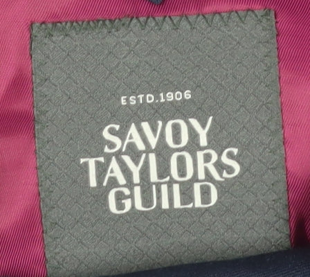 Savoy Taylors Guild Men's Blue Wool Blazer 44 Long