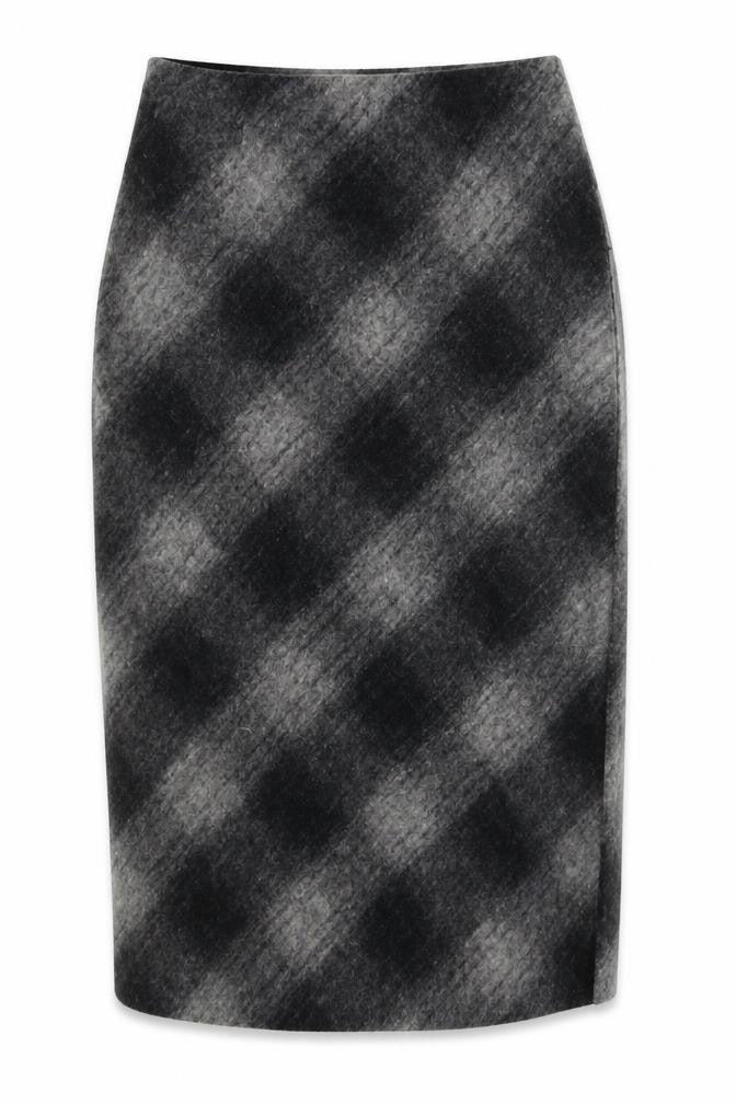 Classics First Avenue Women's Black Check Midi Skirt