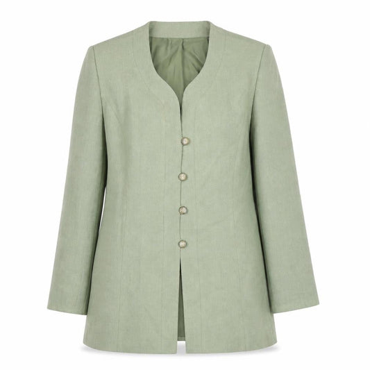 Jacques Vert Women's Green Blazer Size 14 Button Formal