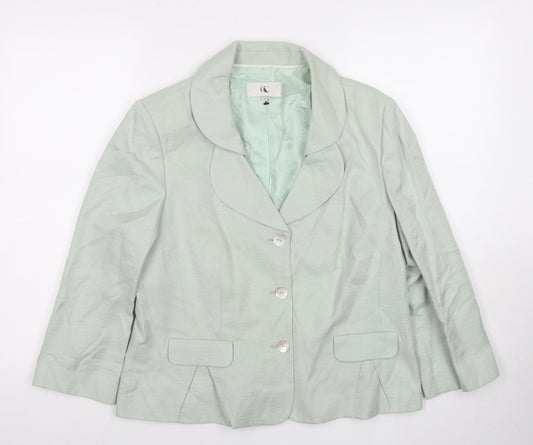 CC Women's Green Blazer, Size 14 - Autumn/Winter