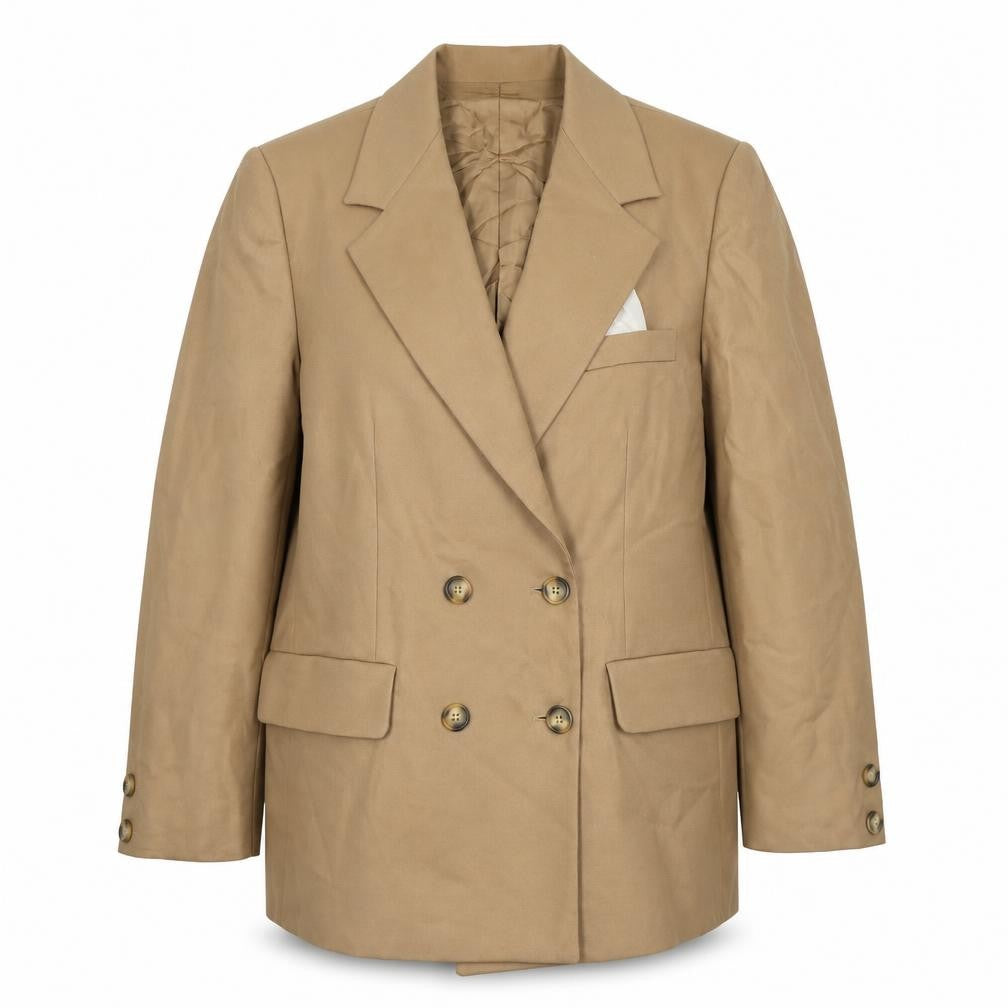 Mario Pucci Beige Wool Women's Blazer Size 16