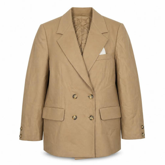 Mario Pucci Beige Wool Women's Blazer Size 16