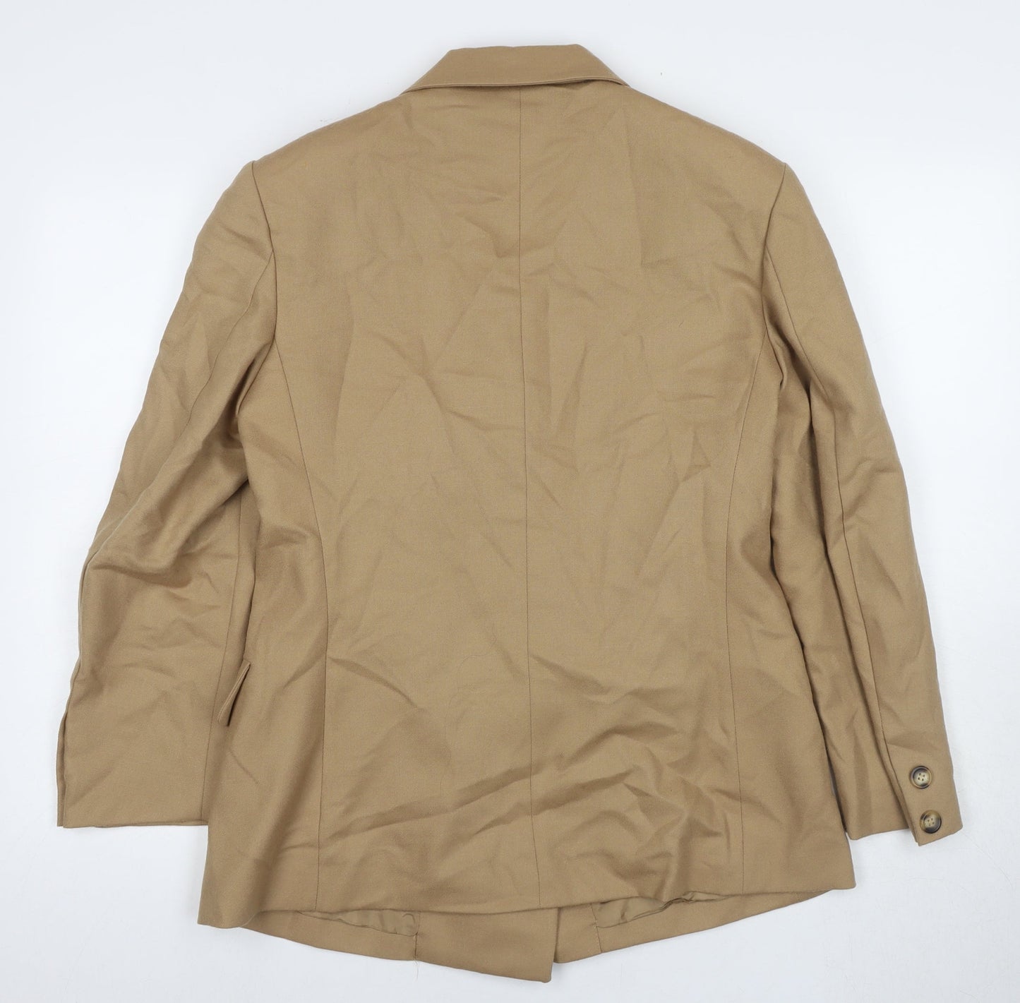 Mario Pucci Beige Wool Women's Blazer Size 16