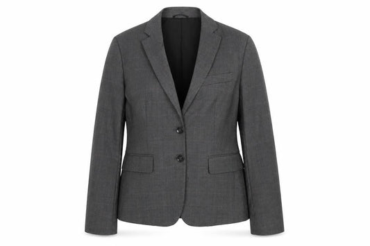 United Colors of Benetton Women's Grey Wool Blend Blazer Jacket Size 18