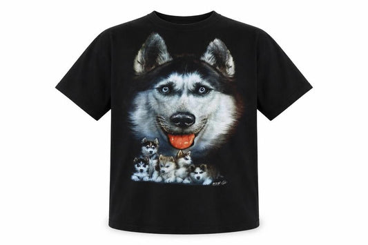 Wild Men's Black Animal Print Graphic T-Shirt L