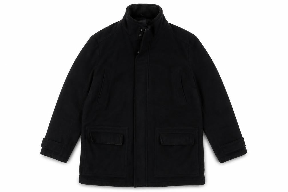Jeff Banks Men's Black Wool Blend Coat XL