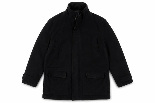 Jeff Banks Men's Black Wool Blend Coat XL