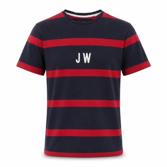 Jack Wills Men's Blue Red Striped Tee S