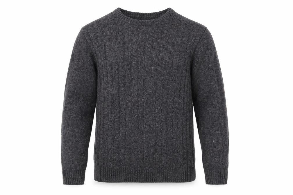 Crew Clothing Co. Men's Grey Wool Pullover - Size S