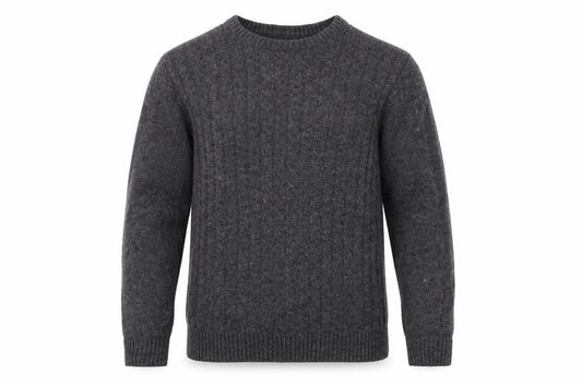 Crew Clothing Men's Grey Wool Pullover - Size S