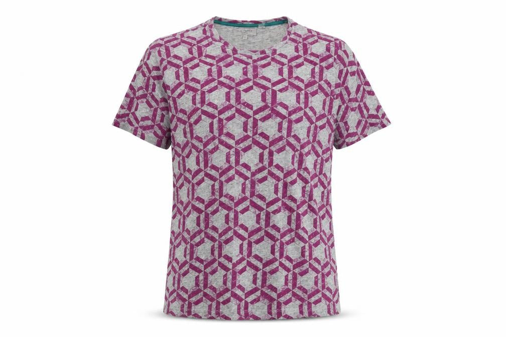 Ted Baker Unisex Grey Geometric T-Shirt L Jersey Style