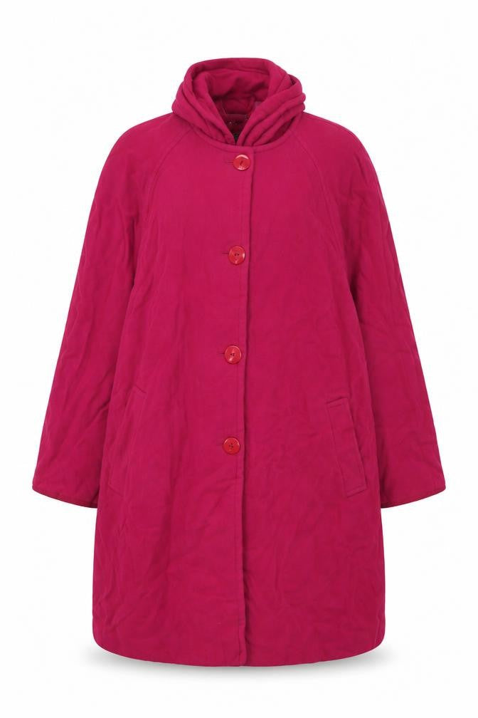 Jacques Vert Women's Pink Wool Blend Overcoat Size 16