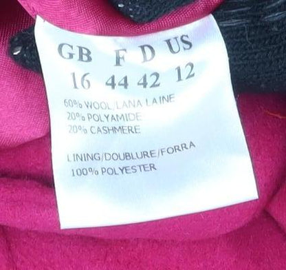Jacques Vert Women's Pink Wool Blend Overcoat Size 16
