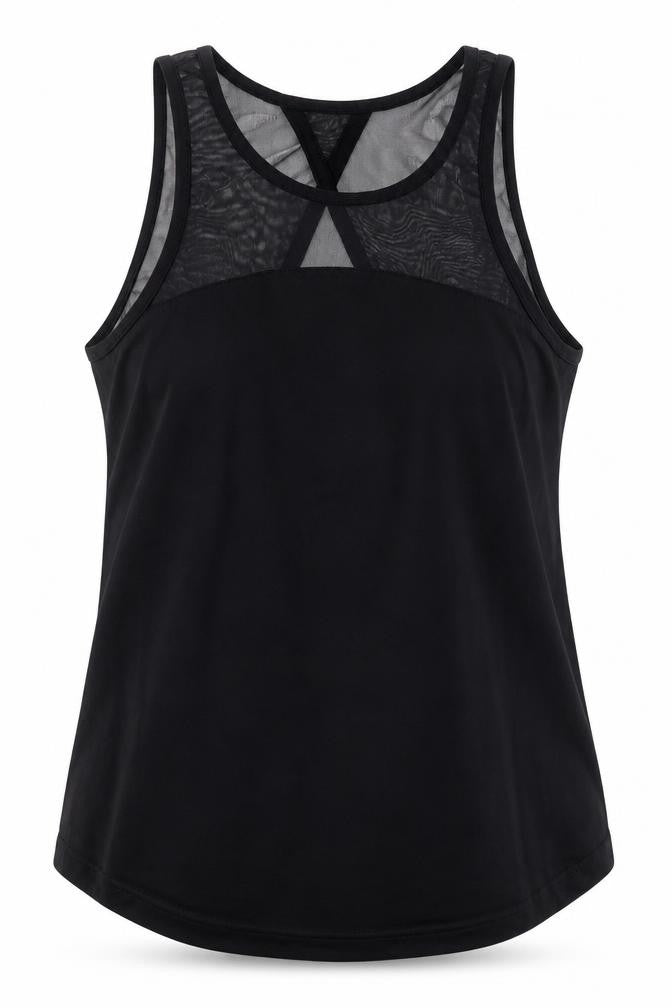Crane Women's Black Athletic Mesh Tank Top Size S