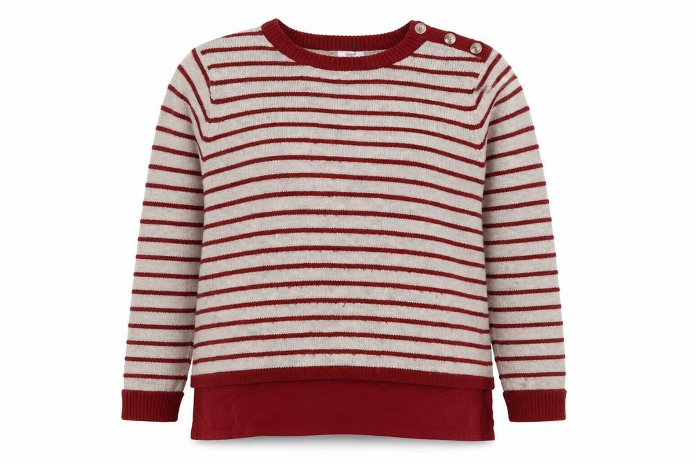 Coton Traders Women's Striped Pullover Jumper