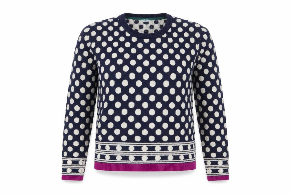 Dickins & Jones Women's Multicoloured Polka Dot Jumper, Size S