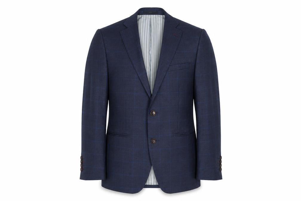 Benjamin Barker Men's Blue Slim Fit Blazer 44