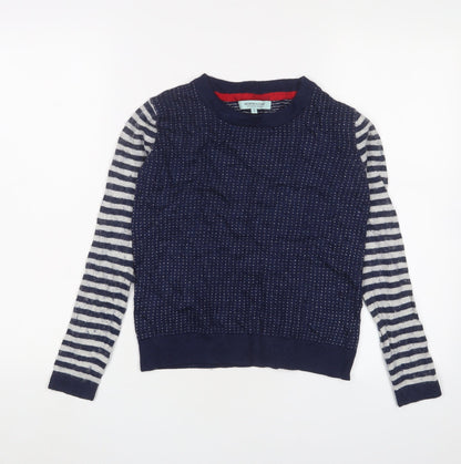 Dickins & Jones Women's Blue Striped Jumper - S