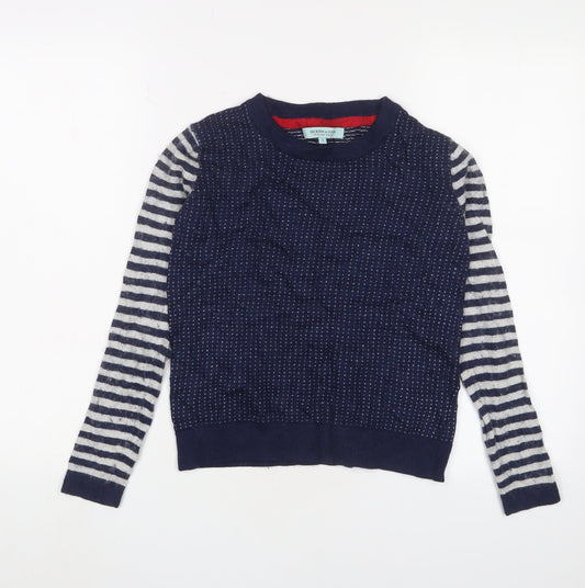 Dickins & Jones Women's Blue Striped Jumper - S