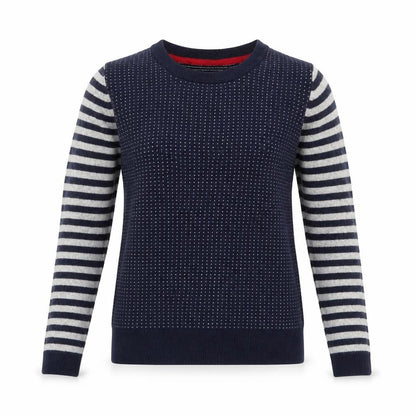 Dickins & Jones Women's Blue Striped Jumper - S