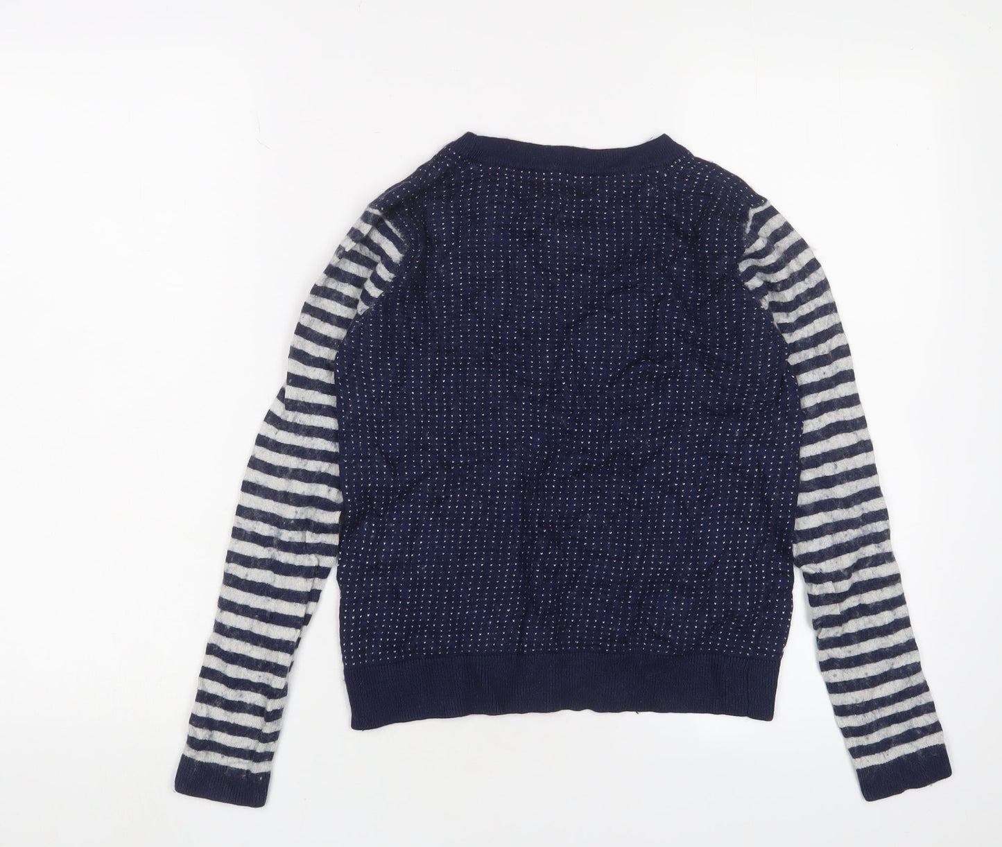 Dickins & Jones Women's Blue Striped Jumper - S