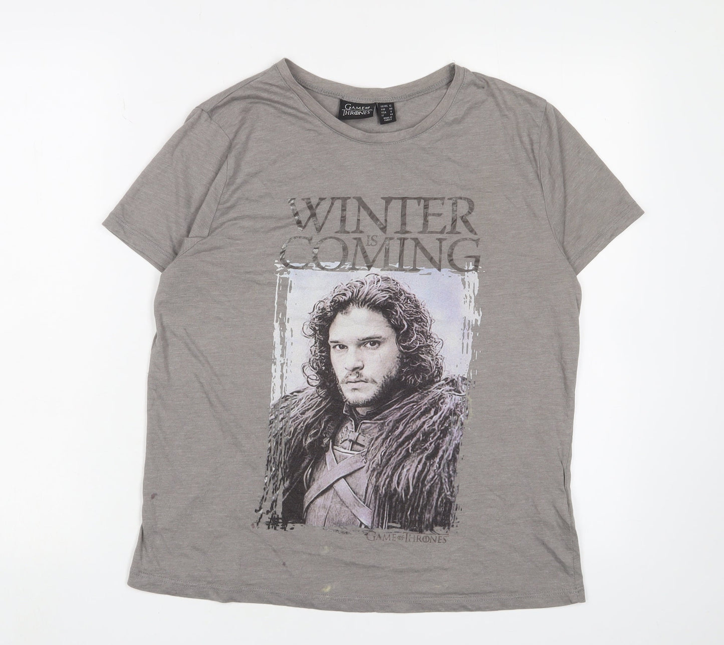 Game of Thrones T-Shirt Grey Unisex Adults Size 12