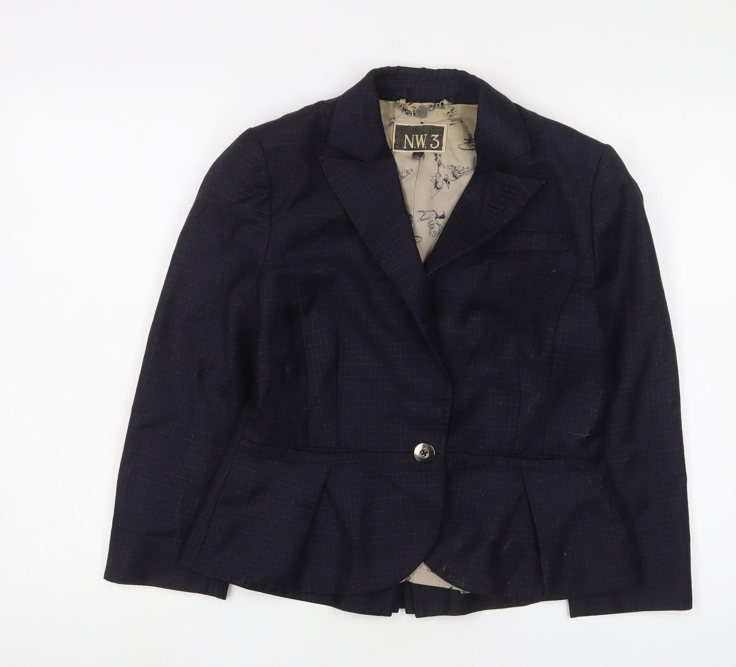 NW3 Women's Black Wool Suit Jacket Size 10
