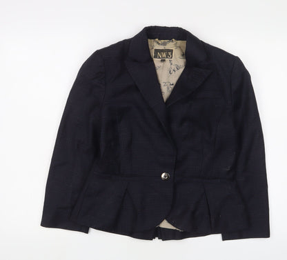 NW3 Women's Black Wool Suit Jacket Size 10
