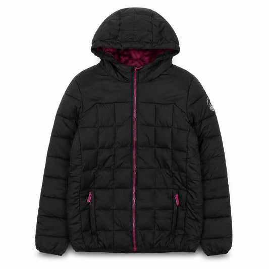 Surfanic Girls Black Puffer Jacket, Size 14, Hooded