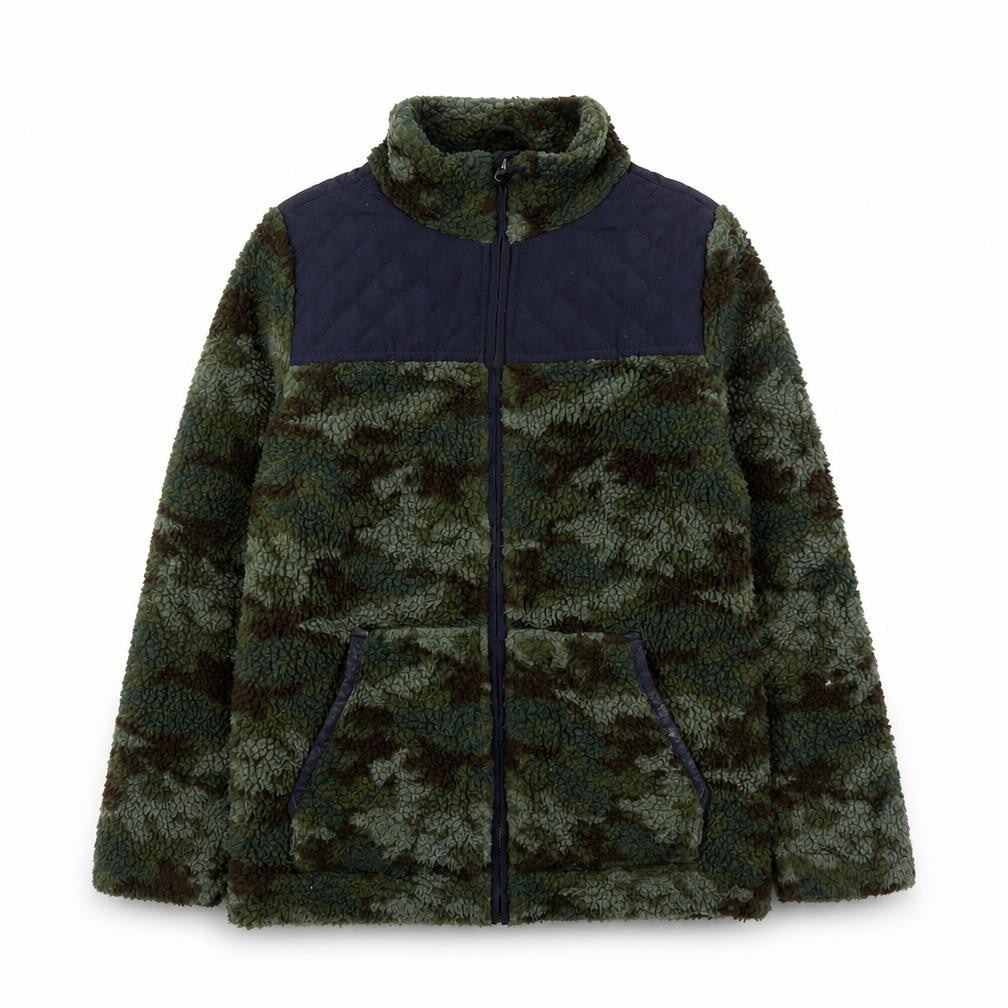 FatFace Boys Green Camouflage Puffer Jacket 12-13 Years