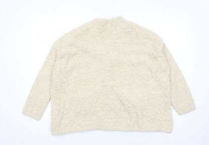 Pull&Bear Women's Beige V-Neck Cardigan Size S