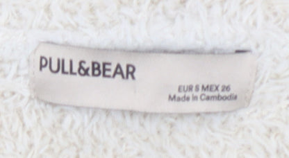 Pull&Bear Women's Beige V-Neck Cardigan Size S