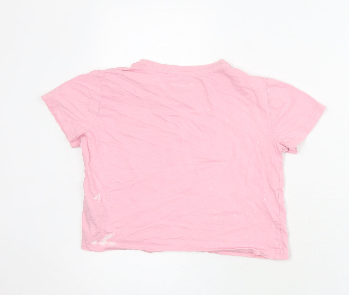 Back view of ELLE girls’ pink graphic t-shirt, 10-11 years, 100% cotton
