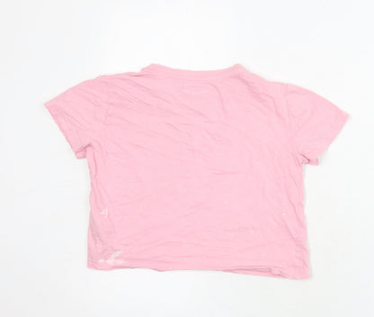Back view of ELLE girls’ pink graphic t-shirt, 10-11 years, 100% cotton