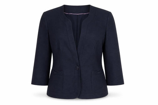 Eastex Women's Blue Blazer Size 10, 3/4 Sleeve Business Jacket