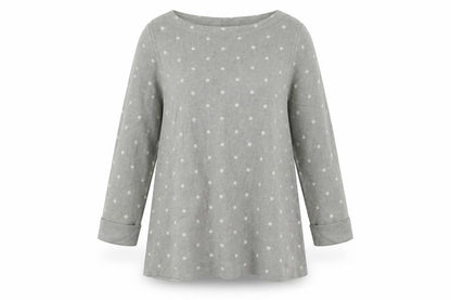 Cynthia Rowley Women's Grey Polka Dot Pullover Jumper - Size S