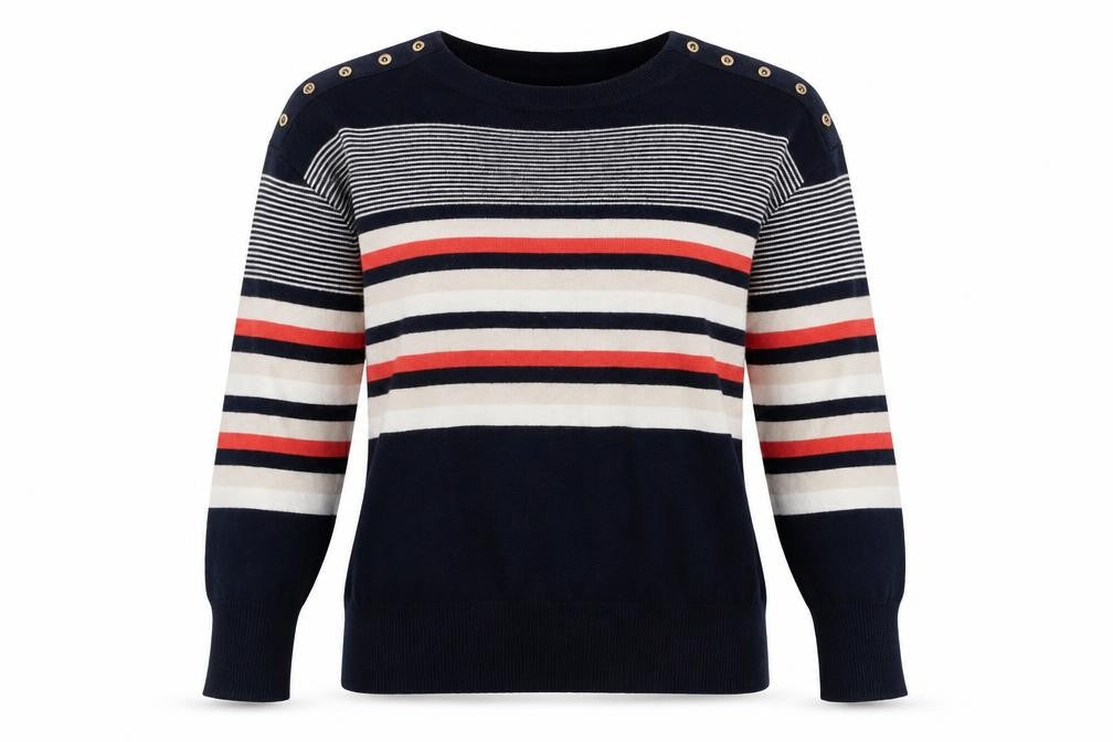 Isle Women's Multicoloured Striped Pullover Jumper - S