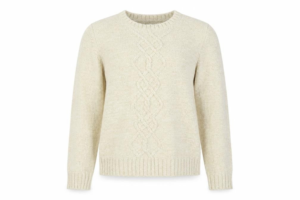 Bonmarché Women's Ivory Size 10 Crew Neck Jumper