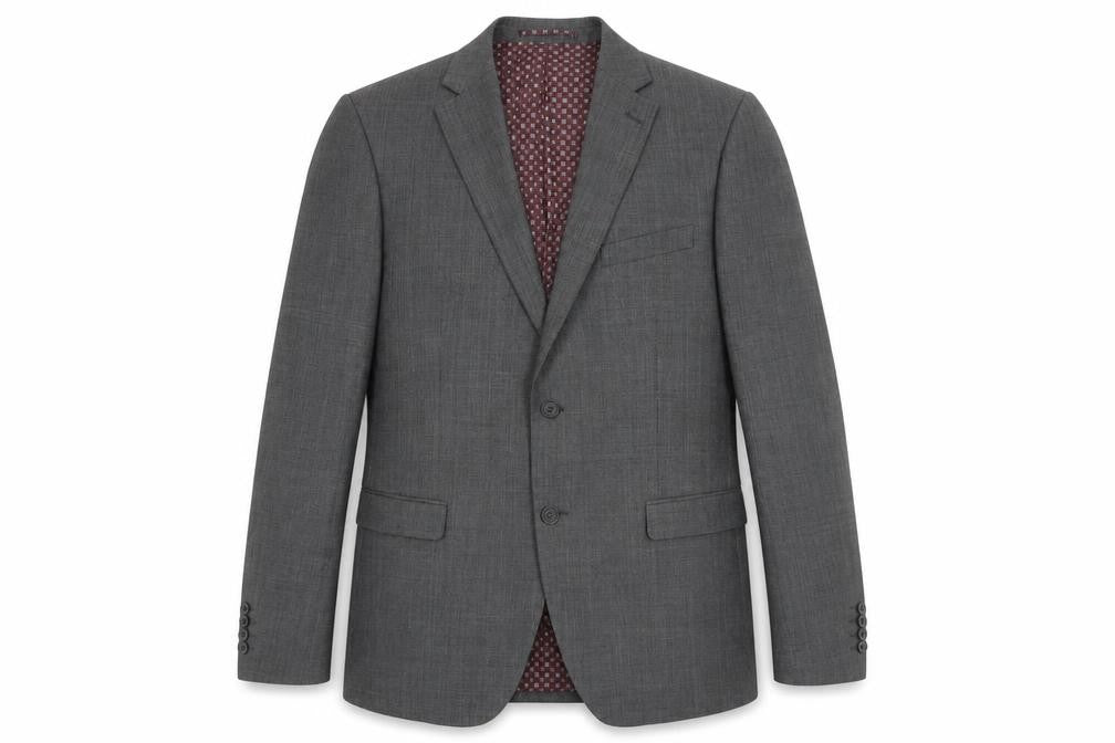 Skopes Men's Grey Check Blazer 42, Notch Lapel, Formal
