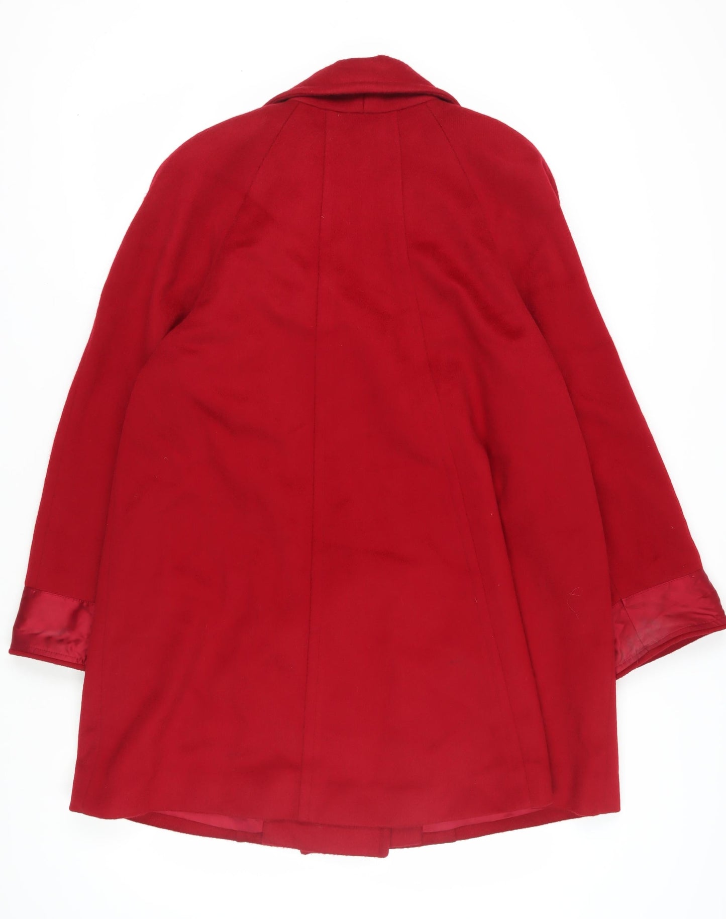 Talbots Women Red Wool Pea Coat, Size 12, Autumn/Winter