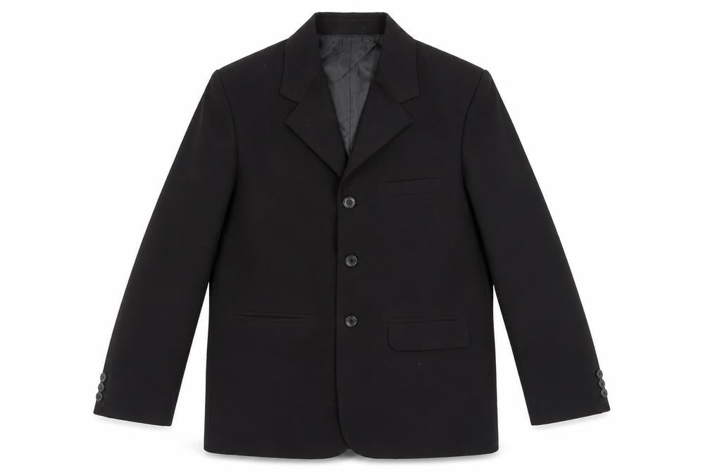 Vivaki Black Suit Jacket for Unisex Adults - Size 12
