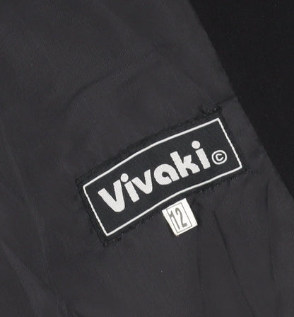 Vivaki Womens Black Suit Jacket for - Size 12